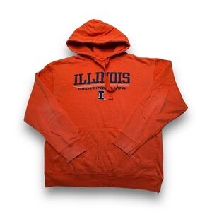 Illinois University orange Hoodie size large